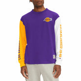 Los Angeles Lakers Tommy Jeans Richie Color Block Long Sleeve T-Shirt - Purple on sale