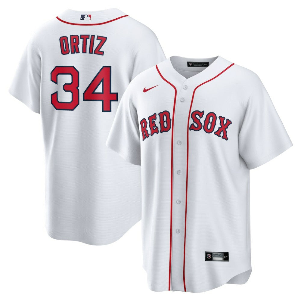 David Ortiz Boston Red Sox Home Replica Player Jersey White