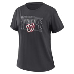 Washington Nationals WEAR by Erin Andrews Women's Oversized Boyfriend T-Shirt Charcoal