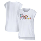 San Francisco Giants WEAR by Erin Andrews Women's Greetings From T-Shirt White