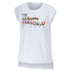 San Francisco Giants WEAR by Erin Andrews Women's Greetings From T-Shirt White
