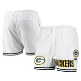 Green Bay Packers Pro Standard Mesh Shorts - White/Black discount
