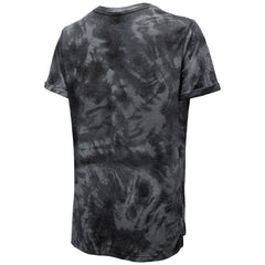 Pittsburgh Penguins Majestic Threads Women's Boyfriend Tie-Dye Tri-Blend T-Shirt - Black T-shirts