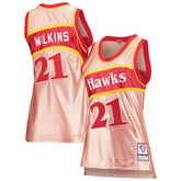 Dominique Wilkins Atlanta Hawks Women's 75th Anniversary Rose Gold 1986 Swingman Jersey - Pink outlet