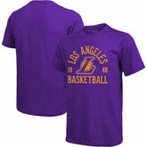 Los Angeles Lakers Majestic Threads Ball Hog Logo Tri-Blend T-Shirt - Heathered Purple online