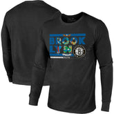 Brooklyn Nets Majestic Threads City and State Tri-Blend Long Sleeve T-Shirt - Black for sale