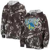 Golden State Warriors Majestic Threads Women's Burble Tie-Dye Tri-Blend Pullover Hoodie sale - Black cheap