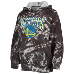 Golden State Warriors Majestic Threads Women's Burble Tie-Dye Tri-Blend Pullover Hoodie sale - Black cheap