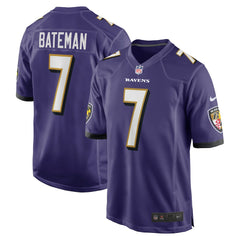 Rashod Bateman Baltimore Ravens Game Player Jersey - Purple sale