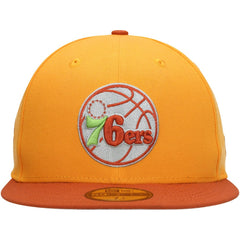 Philadelphia 76ers 59FIFTY Fitted Hat - Gold/Rust online