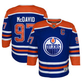 Connor McDavid Edmonton Oilers Youth Home Premier Player Jersey - Royal Jerseys