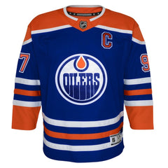 Connor McDavid Edmonton Oilers Youth Home Premier Player Jersey - Royal Jerseys
