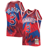 Allen Iverson Philadelphia 76ers Hardwood Classics 1996/97 Hyper Hoops Swingman Jersey - Red on sale