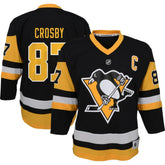 Sidney Crosby Pittsburgh Penguins Youth Captain Patch Home Replica Player Jersey - Black Jerseys