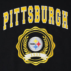 Pittsburgh Steelers Tommy Hilfiger Women's Becca Drop Shoulder Pullover Hoodie - Black for sale