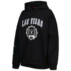 Las Vegas Raiders Tommy Hilfiger Women's Becca Drop Shoulder Pullover Hoodie - Black discount