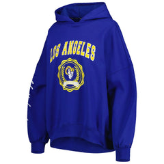 Los Angeles Rams Tommy Hilfiger Women's Becca Drop Shoulder Pullover Hoodie - Royal on sale