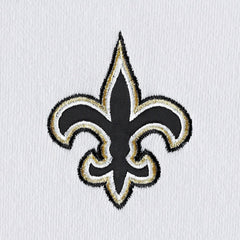 New Orleans Saints DKNY Sport Women's Bobbi Color Blocked Pullover Hoodie - White/Black cheap