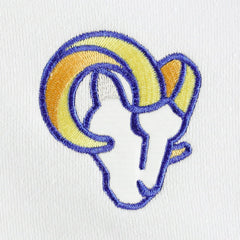 Los Angeles Rams DKNY Sport Women's Bobbi Color Blocked Pullover Hoodie - White/Royal outlet