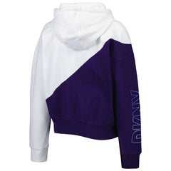 Baltimore Ravens DKNY Sport Women's Bobbi Color Blocked Pullover Hoodie - White/Purple discount