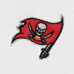 Tampa Bay Buccaneers DKNY Sport Women's Bobbi Color Blocked Pullover Hoodie - White/Red on sale