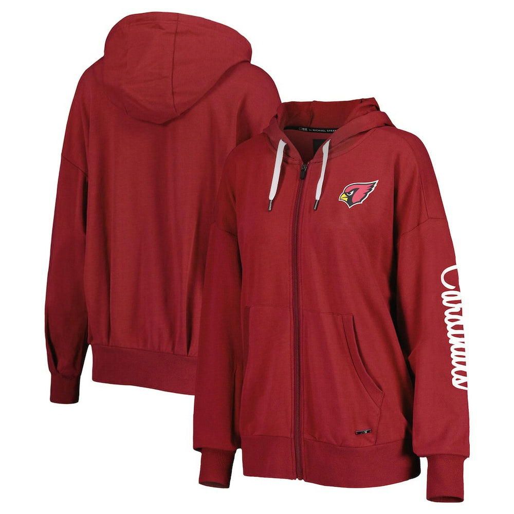 Arizona Cardinals MSX by Michael Strahan Women's Emerson Lightweight Full-Zip Hoodie - Cardinal online