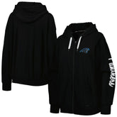 Carolina Panthers MSX by Michael Strahan Women's Emerson Lightweight Full-Zip Hoodie - Black cheap