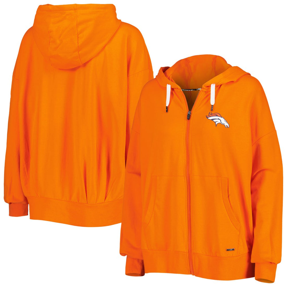 Denver Broncos MSX by Michael Strahan Women's Emerson Lightweight Full-Zip Hoodie - Orange for sale