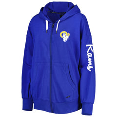 Los Angeles Rams MSX by Michael Strahan Women's Emerson Lightweight Full-Zip Hoodie - Royal for sale