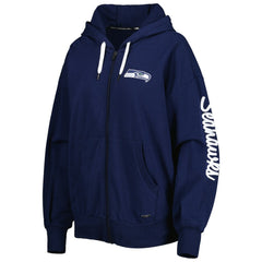 Seattle Seahawks MSX by Michael Strahan Women's Emerson Lightweight Full-Zip Hoodie - College Navy sale