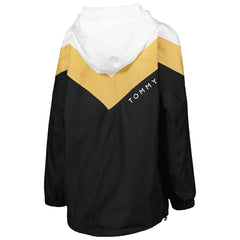 New Orleans Saints Tommy Hilfiger Women's Staci Half-Zip Hoodie Windbreaker Jacket - White/Gold on sale