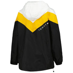 Pittsburgh Steelers Tommy Hilfiger Women's Staci Half-Zip Hoodie Windbreaker Jacket - White/Gold discount
