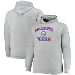 Philadelphia 76ers Big & Tall Heart & Soul Pullover Hoodie - Heathered Gray online