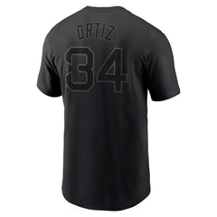 David Ortiz Boston Red Sox Name & Number T-Shirt Black