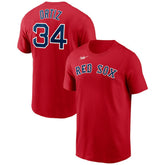 David Ortiz Boston Red Sox Name & Number T-Shirt Red