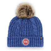 Detroit Pistons '47 Women's Meeko Cuffed Knit Hat with Pom sale - Royal discount