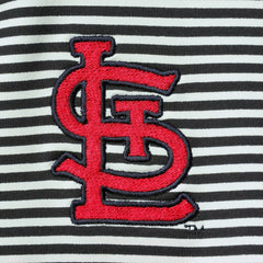 St. Louis Cardinals Tommy Bahama Women's Aubrey Stripe Block IslandZone Half-Zip Jacket Black