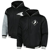 Chicago White Sox JH Design Reversible Fleece Full-Snap Hoodie Jacket Black