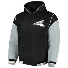 Chicago White Sox JH Design Reversible Fleece Full-Snap Hoodie Jacket Black