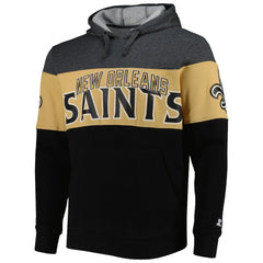 New Orleans Saints Starter Extreme Pullover Hoodie - Black/Heather Gray sale
