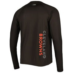 Cleveland Browns MSX by Michael Strahan Interval Long Sleeve Raglan T-Shirt - Brown on sale