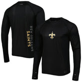 New Orleans Saints MSX by Michael Strahan Interval Long Sleeve Raglan T-Shirt - Black discount