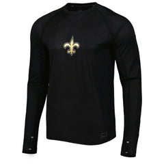 New Orleans Saints MSX by Michael Strahan Interval Long Sleeve Raglan T-Shirt - Black discount