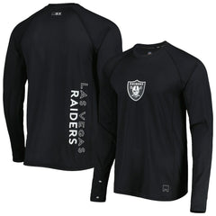 Las Vegas Raiders MSX by Michael Strahan Interval Long Sleeve Raglan T-Shirt - Black sale