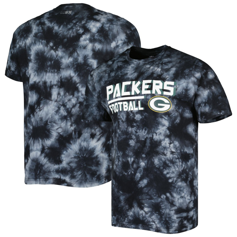 Green Bay Packers MSX by Michael Strahan Recovery Tie-Dye T-Shirt - Black outlet