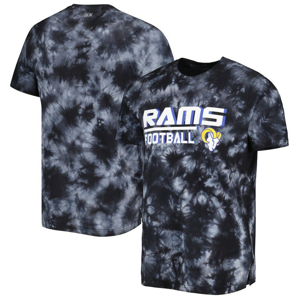 Los Angeles Rams MSX by Michael Strahan Recovery Tie-Dye T-Shirt - Black cheap