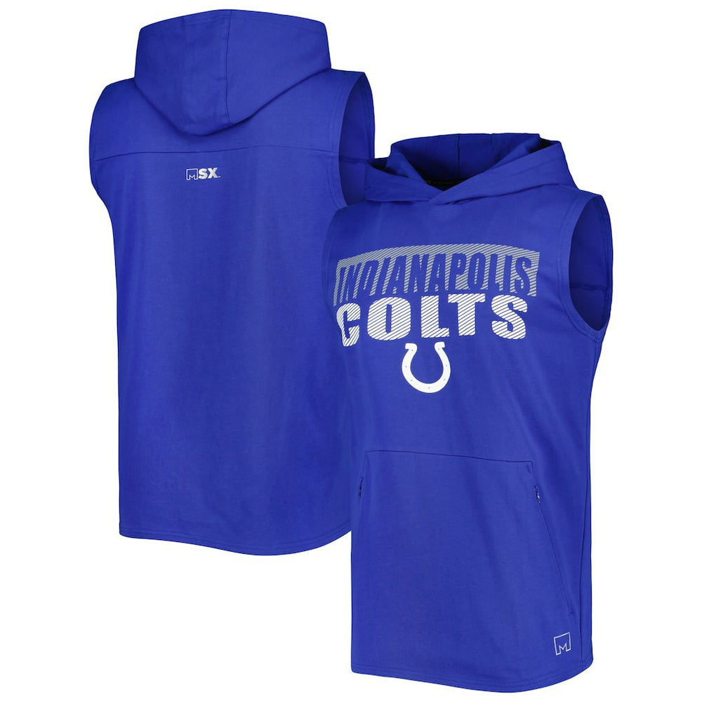 Indianapolis Colts MSX by Michael Strahan Relay Sleeveless Pullover Hoodie - Royal cheap