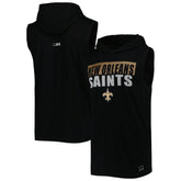 New Orleans Saints MSX by Michael Strahan Relay Sleeveless Pullover Hoodie - Black sale