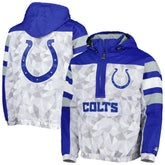 Indianapolis Colts Starter Thursday Night Gridiron Raglan Half-Zip Hooded Jacket - White/Royal online