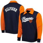 Chicago Bears Tommy Hilfiger Aiden Quarter-Zip Sweatshirt - Navy/Orange cheap